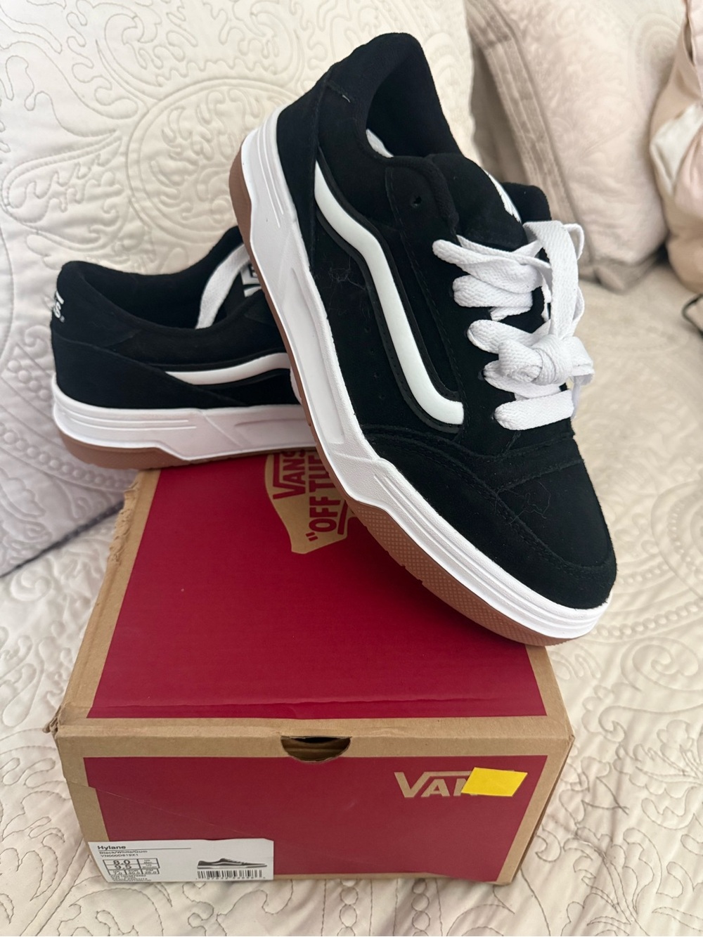 Vans Black and White Old Skool Low-Top Sneakers